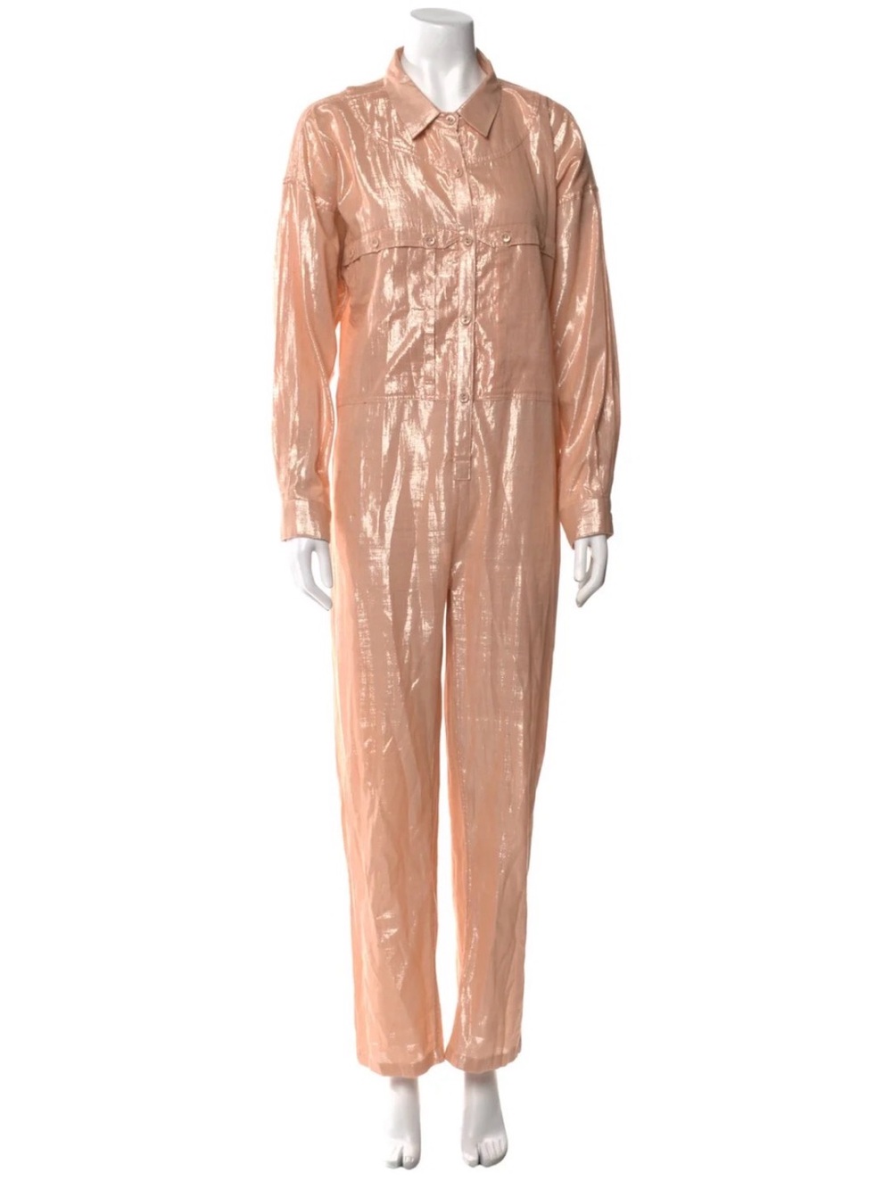Suzy Kondi peach Lurex jumpsuit - Size S